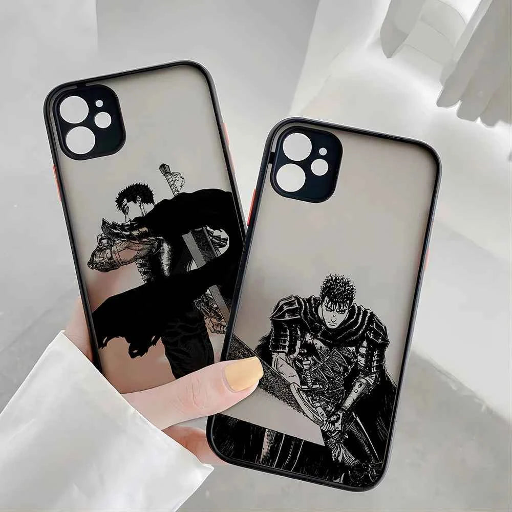 Coque Berserk iPhone 12 à 16 Pro Max – Finition Mat & Transparente