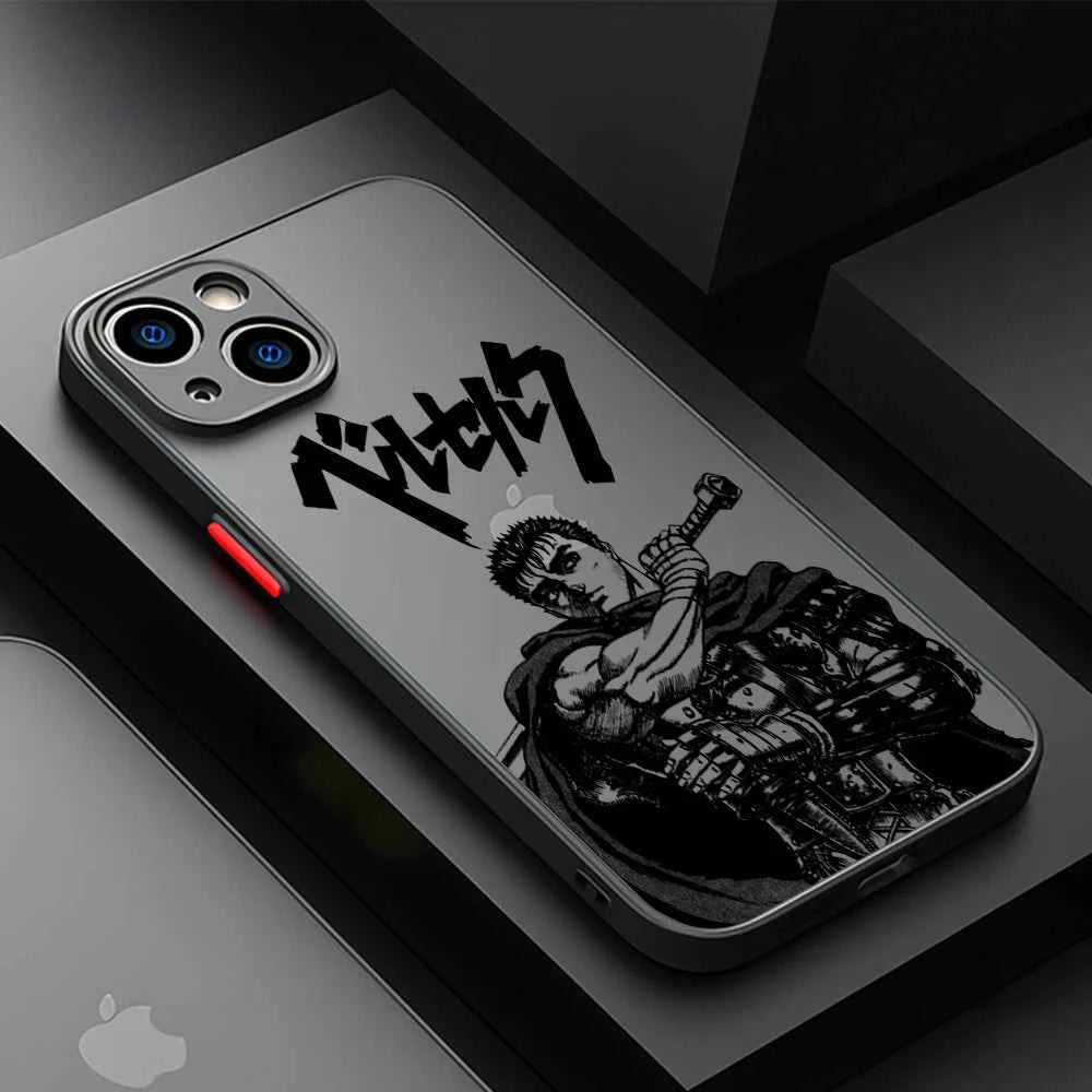 Coque Berserk iPhone 12 à 16 Pro Max – Finition Mat & Transparente