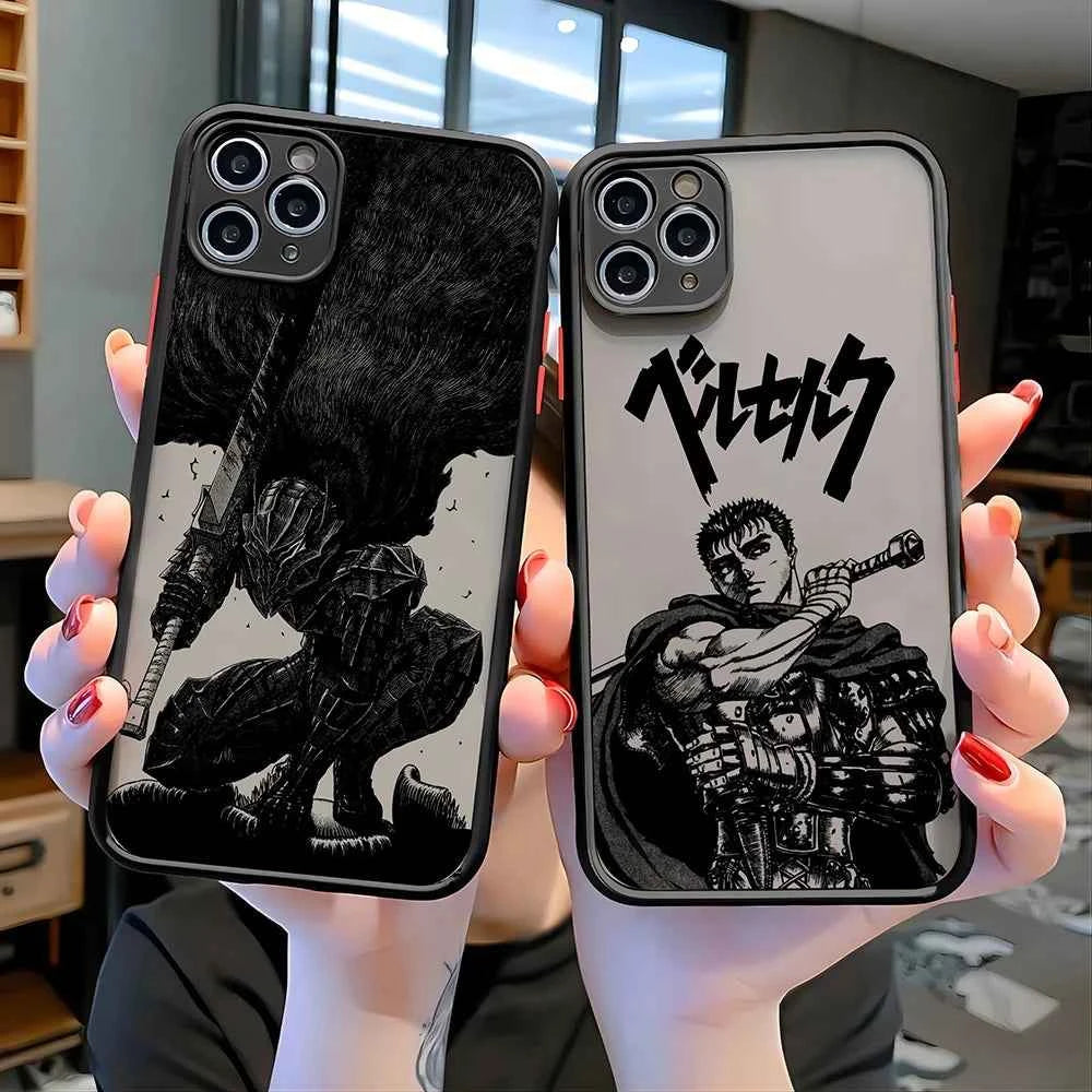 Coque Berserk iPhone 12 à 16 Pro Max – Finition Mat & Transparente