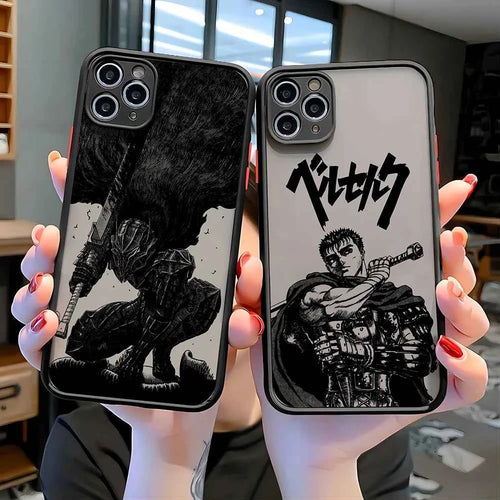 Coque Berserk iPhone 12 à 16 Pro Max – Finition Mat & Transparente
